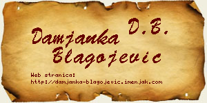 Damjanka Blagojević vizit kartica